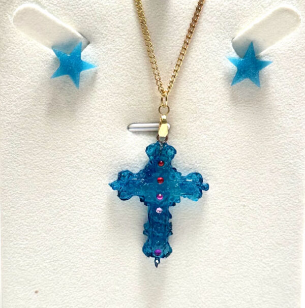 Crystal Blue Cross & Star Set