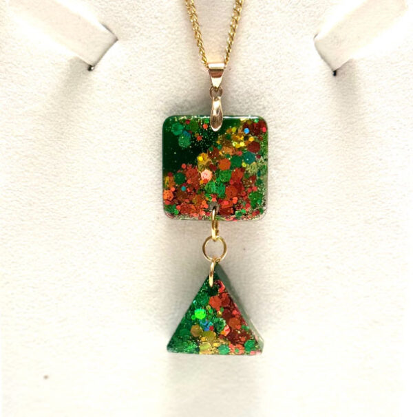 Festive Geometric Charm Necklace