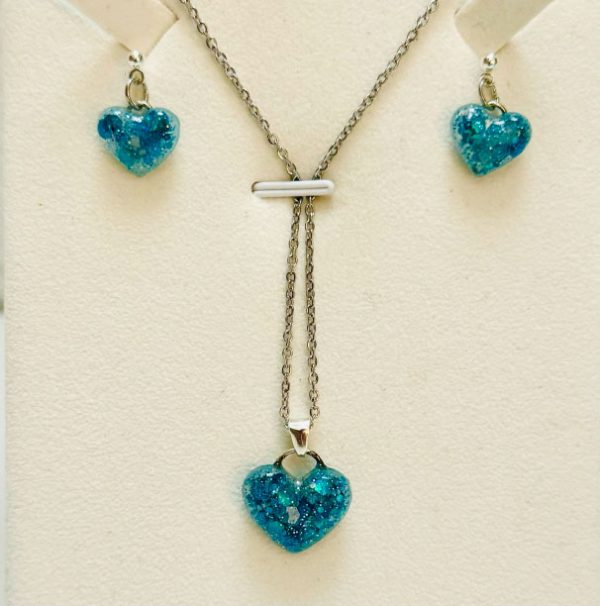 Ocean Sparkle Heart Set